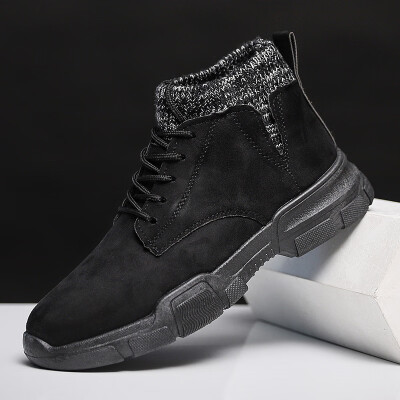 

Shoes male Korean version of the trend of wild England tooling casual shoes mens high-top shoes