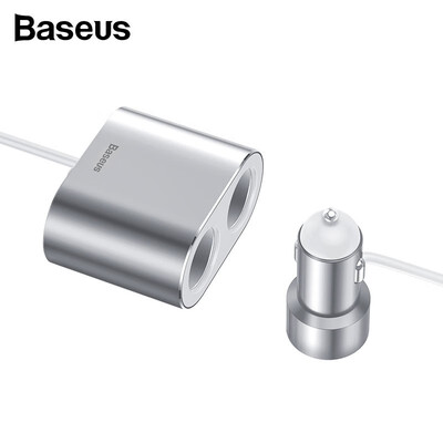 

Baseus one to two fast charge cigarette lighter for car 80W 31A dual USB car charger for iphone