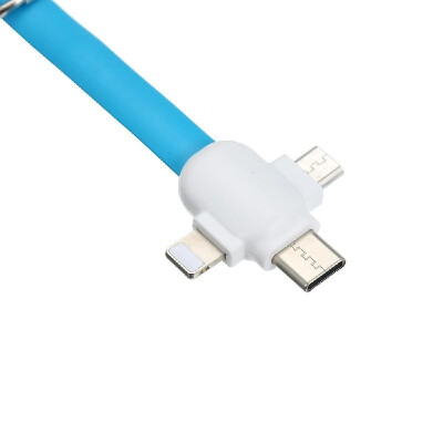 

3 in 1 Key Chain Charging Cable Sync Magnetic Data Cable Mini Portable Mobile Phone Charger for iPhone Android Type-C