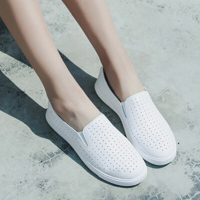 

The 2019 summer new shallow white womens shoes Korean version of Joker&lazy shoes mesh red spring breathable shoes