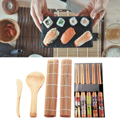 

Sushi Tool Sushi Mat13Pcsset Bamboo Sushi Making Kit Family Office Party Homemade Sushi Gadget For Food Lovers