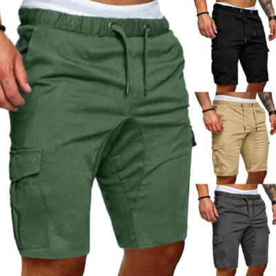 

UK Stylish Men Cargo Work Shorts Elasticated Summer Casual Combat Pants Trousers