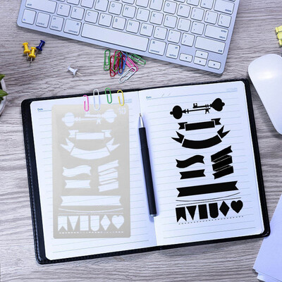 

Siaonvr Plastic Planner Stencils Journal Notebook Diary Scrapbook DIY Drawing Template
