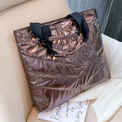 

Tailored Fashion Women Solid Color Zipper HnadBag Waterproof Shoulder Bag Shopping Bag