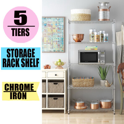 

5-Layer Chrome Plated Iron Shelf 1809035 Storage Shelves Stand