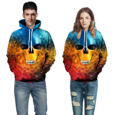 

Toponeto Couples Scary Halloween 3D Printed Party Long Sleeve Hoodie Top Sweatshirt