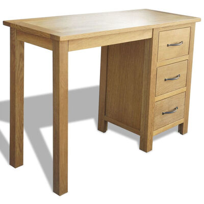 

Desk with 3 Drawers Solid Oak Wood 417"x157"x295"