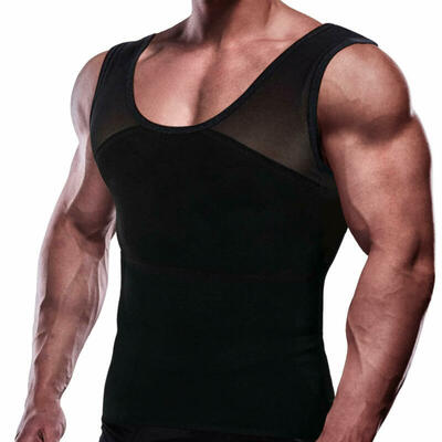 

SLIMBELLE Men Compression Vest Underwear Tummy Tucker Slimming Body Shaper