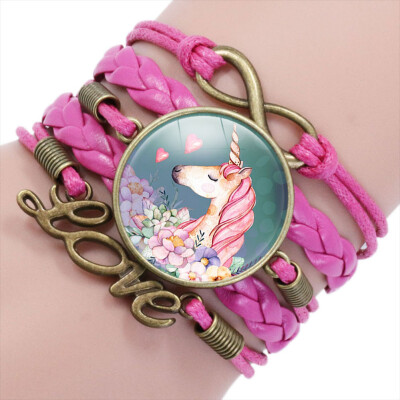 

16 Styles Children Cartoon Unicorn Multilayer Bracelet Birthday Gift