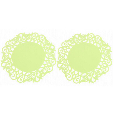 

Siaonvr 2PC Lace Flower Doilies Silicone Coaster Tea Cup Mats Pad Insulation Placemat