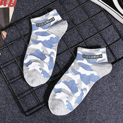 

Mens Tide Socks Color Combed Cotton Socks Mens Socks Casual Wear Print Knit Funny Tube Boat Socks Shallow Socks