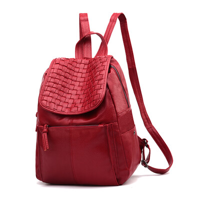 

Autumn&winter backpack women Korean wave college backpack weaving fashion casual womens bags