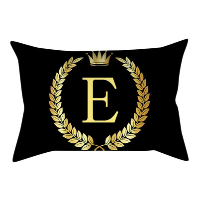 

〖Follure〗Pillow Cover Black&Gold Letter Pillowcase Sofa Cushion Cover Home Decor