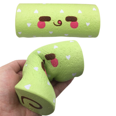 

Gotoamei Squishy Swiss Roll Emoji Scented Charm Slow Rising Squeeze Stress Reliever Toys