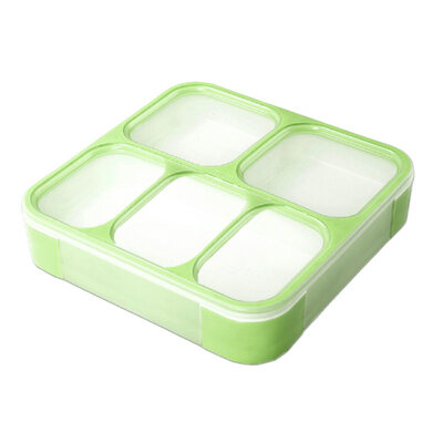 

5 Compartments Sealed Leakproof Student Oven Bento Lunch Box Case Food Container