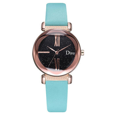 

New Fashion Watches Women DISU Starry Sky Leather Strap Clock Ladies Casual Dress Fashion Style Quartz Wristwatch Reloj Mujer