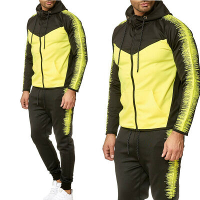 

Mens Casual Tracksuit Sport Suit Jogging Hoodie Athletic JacketPants Clothes