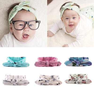 

6Pcs New Fashion Baby Girl Hair Band Headband Knotted Adjustable