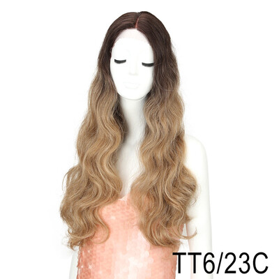 

Noble Synthetic Lace Front Wigs Long Natural Wave 30inch Omber Rainbow Color Pink Hair Wigs Heat Resistant Fiber Cosplay Wigs