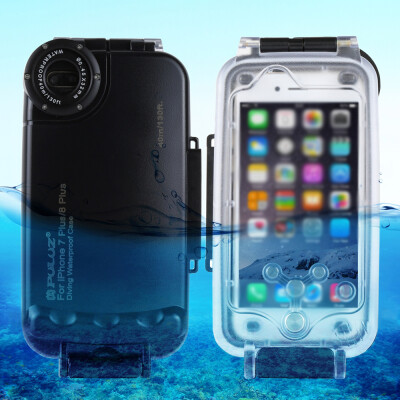 

PULUZ for iPhone X &  40m130ft Waterproof Diving Housing Case for Surfing Swimming Photo Video Taking Underwater Cover White