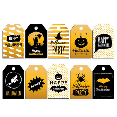 

100 P cs Halloween Label Candy Bag Decoration Pumpkin Gift Packaging Hang Tags