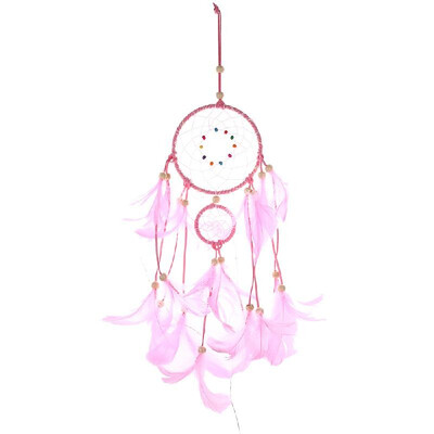

Feather Dream Catcher with 20 LEDs String Lights Handmade Wall Hanging Decoration Bedroom Home Ornaments