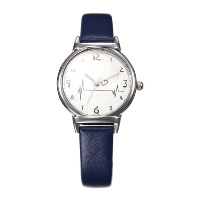 

Women Simple PU Leather Band Watch Student Fashion Alloy Case Quartz Wrist Watch