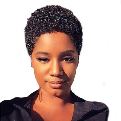 

〖Follure〗Women Short Black Front Curly Hairstyle Synthetic Hair Wigs For Black Women