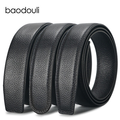 

Belt mens leather without lead automatic buckle layer leather mens belt mens youth headless belt pants with men