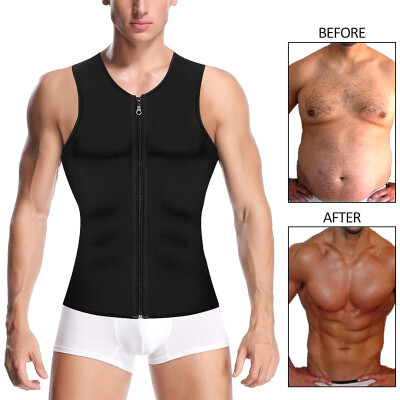 

Mens Slimming BODY SHAPER Neoprene Weight Loss Vest Sweat Suit Sauna Shirt