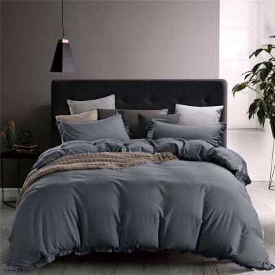 

Gobestart New Polyester Quilt Cover Multiple Colors Gift Soft Feel Bedding 3 Pcs