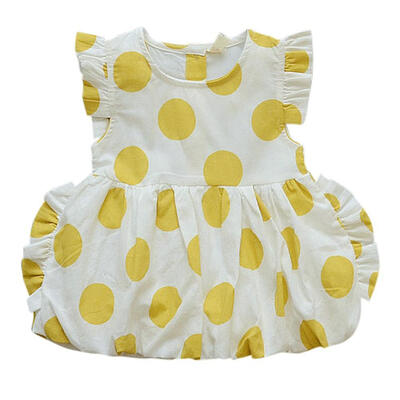 

Summer Kids Baby Girls Cute Dots Pattern Girls Dresses Sleeveless Party Cotton Vestidos