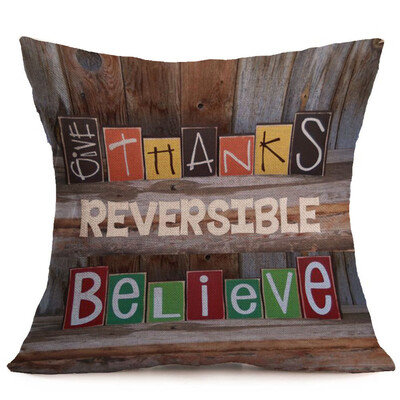 

Tailored Happy Fall Thanksgiving Day Soft Linen Pillow Case Cushion Cover Home Decor