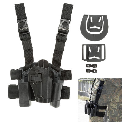 

4 in 1 Tactical Hunting Quick Release Drop Leg Thigh Rig Holster Platform with 2 Pouches for P226