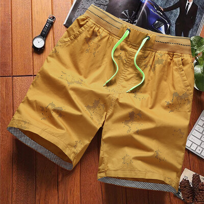 

Gobestart Fashion Mens Stripe Zip Pocket Elastic Cord Casual Cotton Sports Shorts Beach Pants
