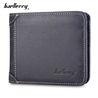 

Baellerry PU Leather Men Wallet Coin Pocket Vintage Short Slim Male Money Card Holder