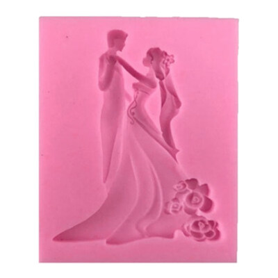 

Wedding Groom&Bride Silicone Cake Mold Fondant Sugarcraft Baking Decor Tool