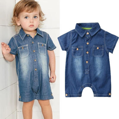 

Baby Boys Girl Kids Denim Jumpsuit Overalls Romper Jeans Bodysuit Outfits