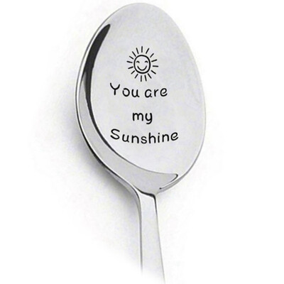 

1 2Pcs Cereal Killer Spoon-You Are My Favorite-You Are My Sunshine-Mom Coffee Spoon Long Handle Spoons Flatware Drinking Tools
