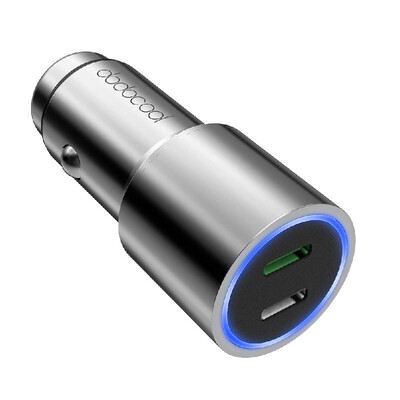 

dodocool 33W Dual USB-C Ports Car Charger with 18W QC 30 USB-C Output&15W Standard USB-C Output Silver