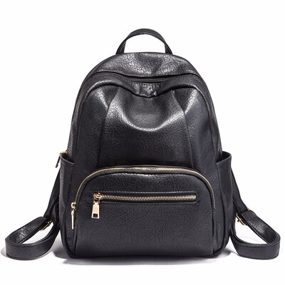 

Obstine 2018 Multifunctional Backpack Female Black Backpacks for Women with Zipper High Quality Schoolbag Back Pack Rucksack
