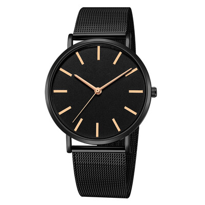 

Gobestart Fashion Quartz Watch Women Men Mesh Stainless Steel Quality Casual Wrist Watch