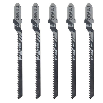 

312TPI HCS Bosch T119BO Hard Wood Jigsaw Blades Pack of 5 for Wood Cutting Hot