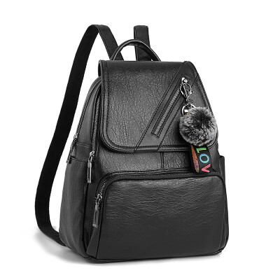 

Fashion multi-function shoulder bag 2019 new fashion women bag zipper decorative student backpack