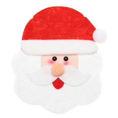 

Santa Claus Fork Knife Bag Cartoon Tableware Cover Holder for Christmas Kit