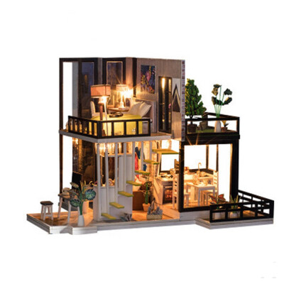 

Gotoamei 3D Wooden DIY Miniature House Furniture LED House Puzzle Decorate Creative Gifts