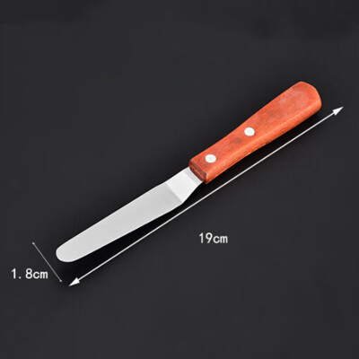 

Home Baking Tool Cake Icing Spatula Angled Blade Scraper with Wooden Handle