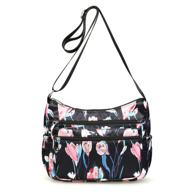 

Leisure bag flower printing diagonal BAG canvas bag mother bag light canvas bag large capacity