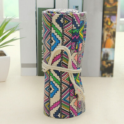 

Holes Canvas Wrap Roll Up Pencil Pen Bag Holder Case Storage Pouch Student Gift Popular