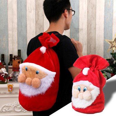 

1XChristmas Cartoon Carrier Bag Pocket Hanging Decor Santa Face Claus Gift Use